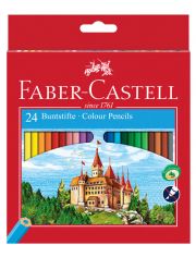 Цветни моливи Faber-Castell, 24 цвята, замък