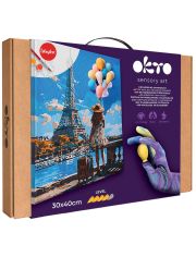 Творчески комплект Okto - Направи 3D картина с лек моделин "Поздрави от Париж"