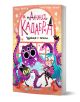 На ярката корица на Анна Кадабра 3: Чудовище с пипала са изобразени синекосо момиче, черна котка и лилав октопод с големи очи, които пресъздават вълшебната магия на Мунвил в тази очарователна българска детска книга.-1-thumb