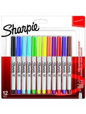Комплект перманентни маркери Sharpie Ultra Fine, 12 цвята
