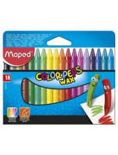 Цветни восъчни пастели Color'Peps Wax, 18 цвята