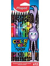 Цветни моливи Maped Color'Peps Monster, 12 цвята