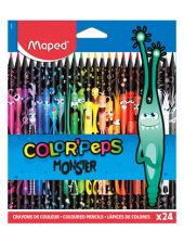 Цветни моливи Maped Color'Peps Monster, 24 цвята