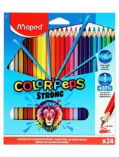 Цветни моливи Maped Color'Peps Strong, 24 цвята