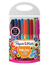 Комплект 10 бр. мини химикалки Paper Mate InkJoy Mini 100, различни цветове