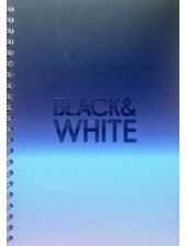 Тетрадка Black & White Classic A4 със спирала и 4 теми, 200 листа - широки редове