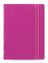 Тефтер Filofax Notebook Classic Pocket Fuchsia със скрита спирала, ластик и линирани листа
