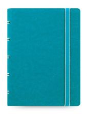 Тефтер Filofax Notebook Classic Pocket Aqua със скрита спирала, ластик и линирани листа