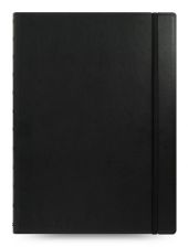 Тефтер Filofax Notebook Classic A4 Black със скрита спирала, ластик и линирани листа
