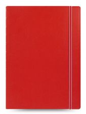 Тефтер Filofax Notebook Classic A4 Red със скрита спирала, ластик и линирани листа