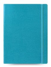 Тефтер Filofax Notebook Classic A4 Aqua със скрита спирала, ластик и линирани листа