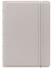 Тефтер Filofax Notebook Classic Pastels Pocket Stone със скрита спирала, ластик и линирани листа