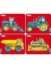 Детски пъзел Larsen: Трактори, 10 части