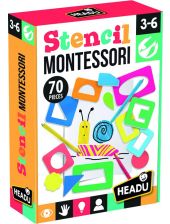 Образователна игра Headu Montessori - Разноцветни шаблони