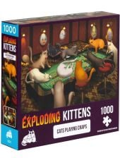 Пъзел Експлодиращи Котета - Cats Playing Craps, 1000 части