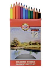 Цветни моливи Koh-I-Noor Omega Jumbo, 12 бр