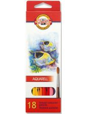 Цветни акварелни моливи Koh-I-Noor, 18 цвята