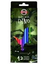 Комплект разноцветни моливи Dino, 12 цвята