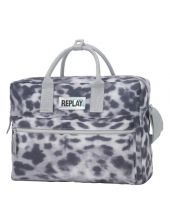 Чанта Replay Girls Leopard Grey с две къси дръжки