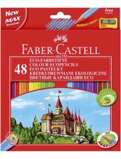 Цветни моливи Faber-Castell, 48 цвята + острилка