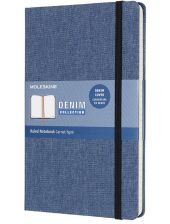 Класически тефтер Moleskine Limited Editions Denim Antwerp Blue с твърди корици и линирани страници