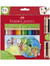 Цветни моливи Faber-Castell, 24+3 цвята