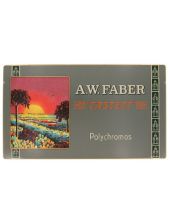 Цветни моливи Faber-Castel Polychromos в метална кутия, 12 цвята, къси