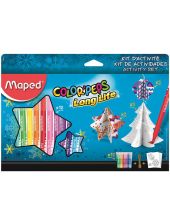 Комплект флумастери Maped Color'Peps + коледни декорации