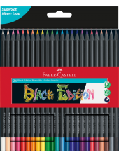 Комплект цветни моливи Faber-Castell Black Edition, 24 цвята