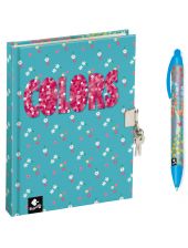 Комплект Busquets Colors 2022 таен дневник с ключ и химикалка