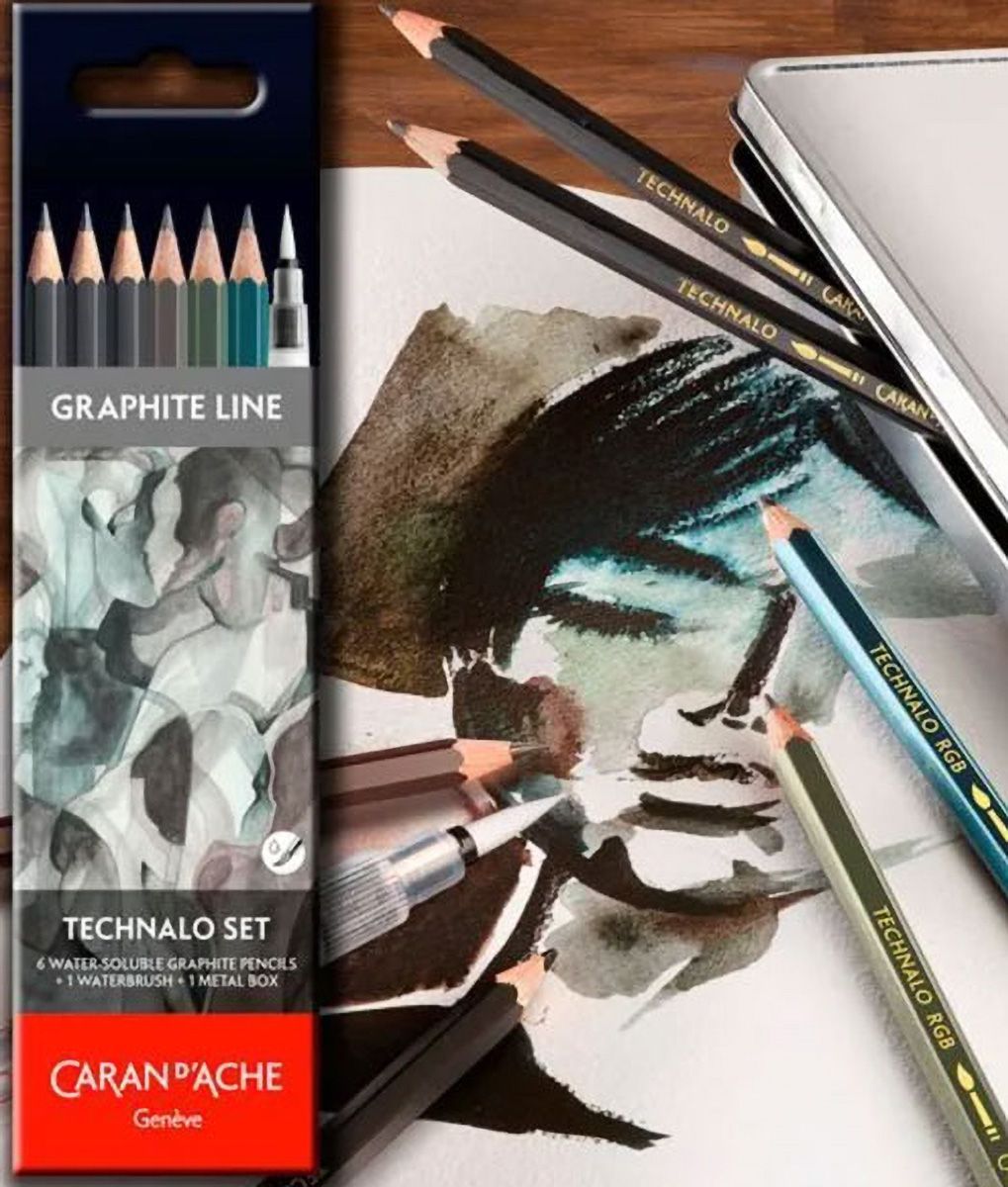 Caran D-Ache Graphite Line, Set Per Schizzi Multi-tecnica, 11