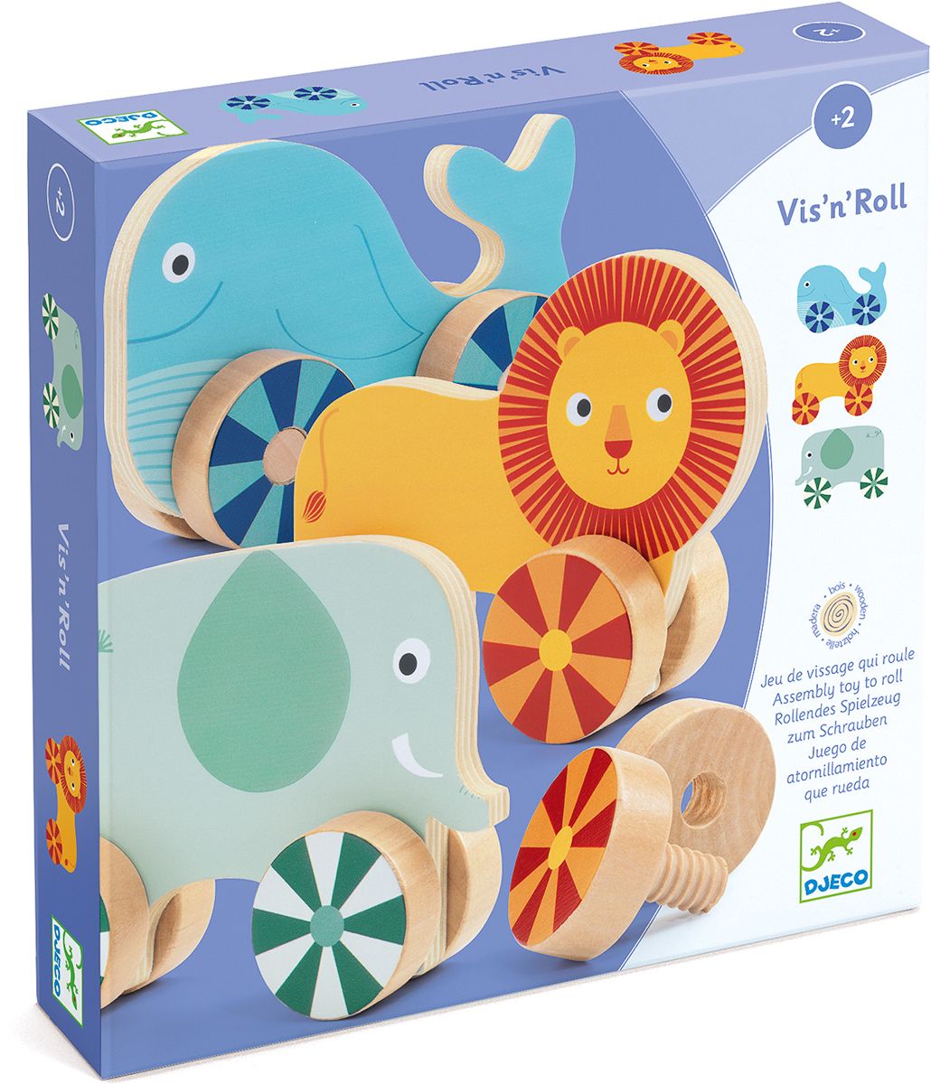 Jeux Éducatifs Bois - Vis'N'Roll - Djeco
