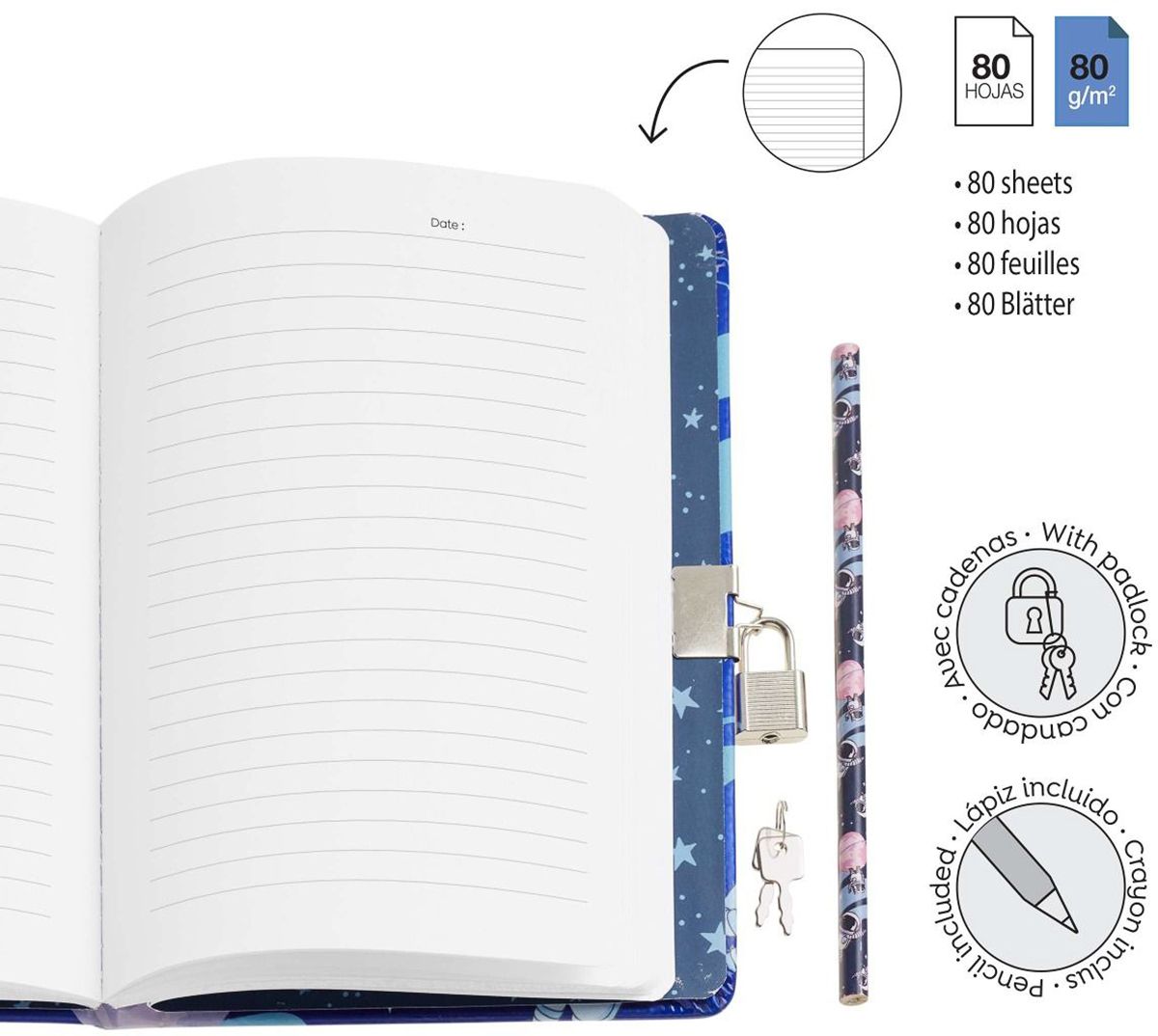 Тефтер Miquelrius Back2Fun Holographic Panda, Твърда - Книжарница Orange