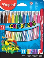 Флумастери Maped Color Peps Jungle, 12 цвята