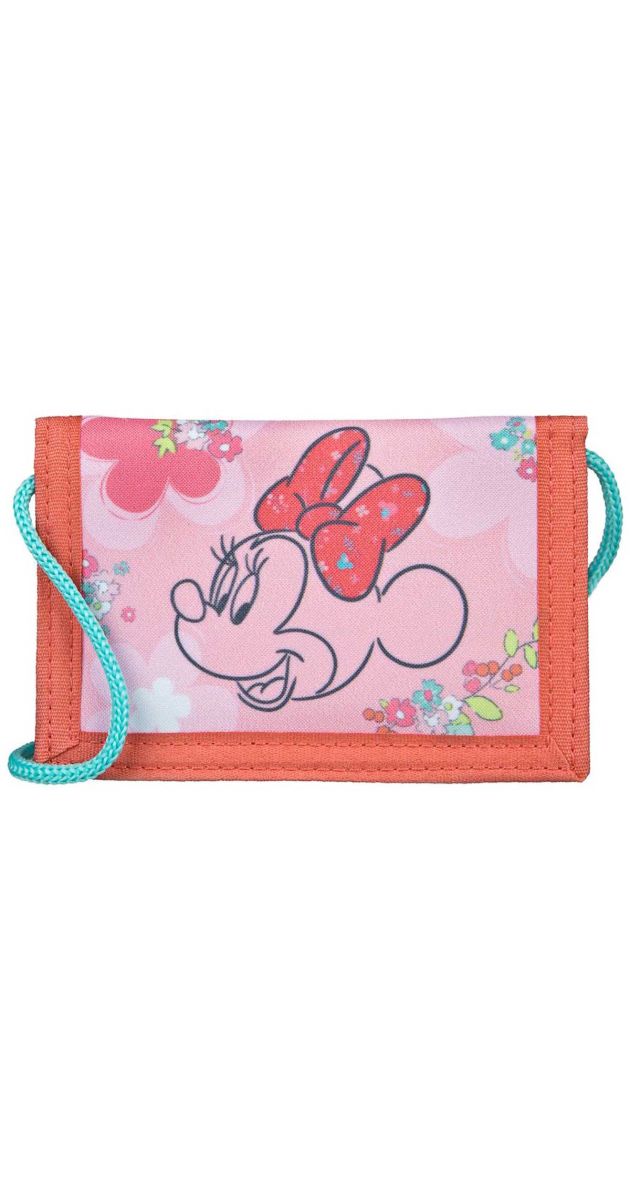 Minnie Mouse Portafoglio Con Portamonete – Marsupio In Poliestere Con Cerniera, Articolo Originale