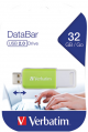 USB флаш памет Verbatim DataBar 2.0, 32 GB, зелена