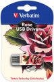 USB флаш памет Verbatim Mini Tattoo Rose 2.0, 16 GB