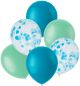 Комплект балони Folat - Сини и зелени, 6 бр.