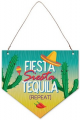 Табелка флагче за стена - Fiesta, Siesta, Tequila