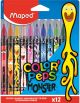 Флумастери Maped Color'Peps Monster, 12 цвята