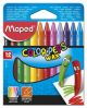 Цветни восъчни пастели Color'Peps Wax, 12 цвята