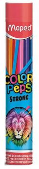 Цветни моливи Maped Color'Peps Strong, 12 цвята в метален тубус