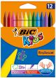 Восъчни пастели BIC Kids Plastidecor, 12 цвята