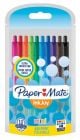 Комплект 10 бр. мини автоматични химикалки Paper Mate InkJoy Mini 100, различни цветове