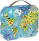 Детски пъзел Janod: Карта на света, 100 части