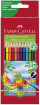 Триъгълни цветни моливи Faber-Castell, 12 цвята