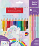 Цветни моливи Faber-Castell Grip Sparkle, 18+6 цвята