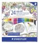 Комплект цветни моливи Staedtler Johanna Basford Ergo Soft, 24 цвята
