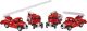 Метална играчка: Класическа пожарна кола с подвижна стълба