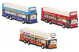 Метална играчка Goki: Двуетажен туристически автобус
